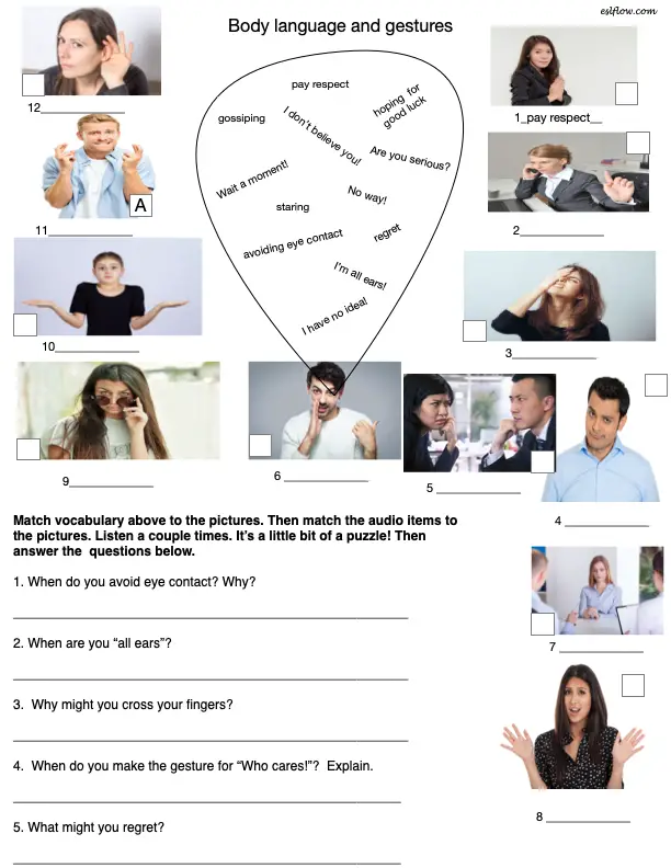 International body language gestures and manners