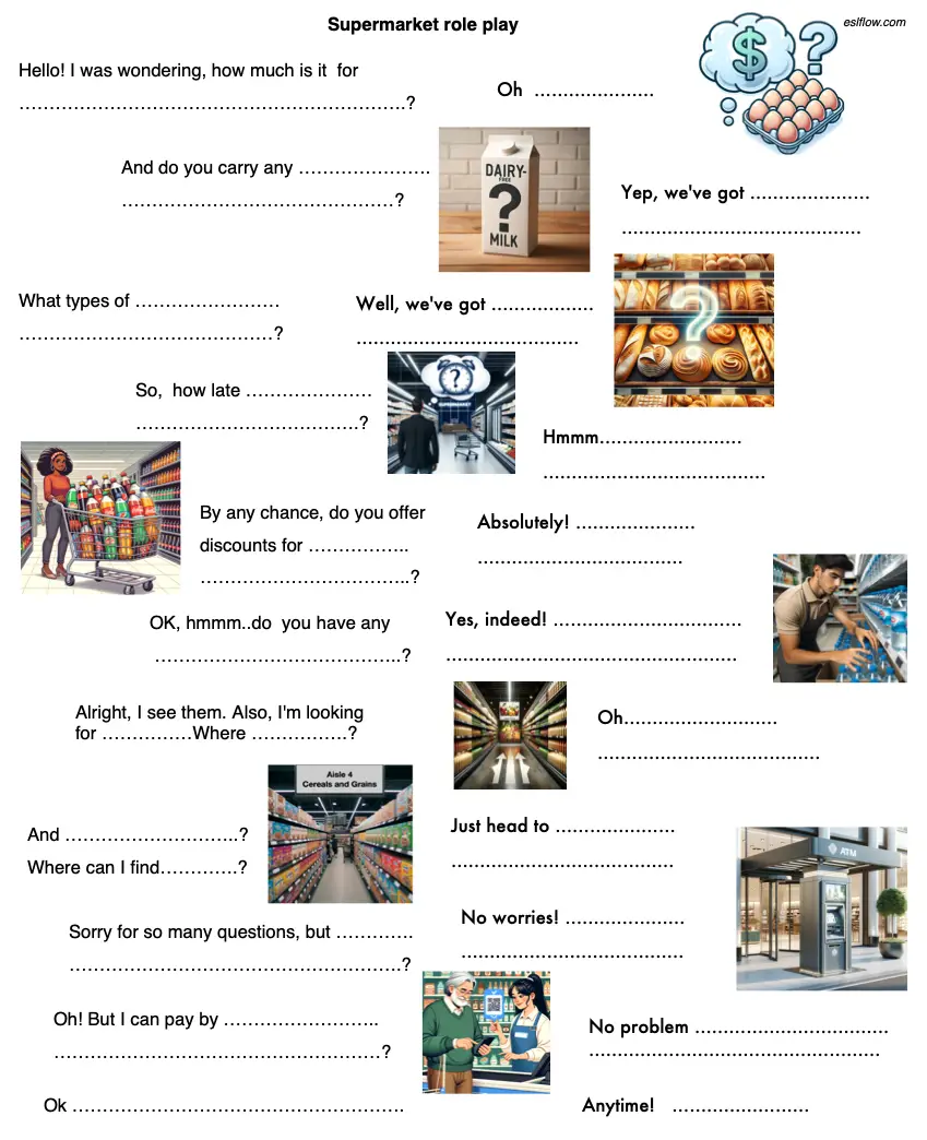 Roleplays 3 - English ESL Worksheets for distance learning and